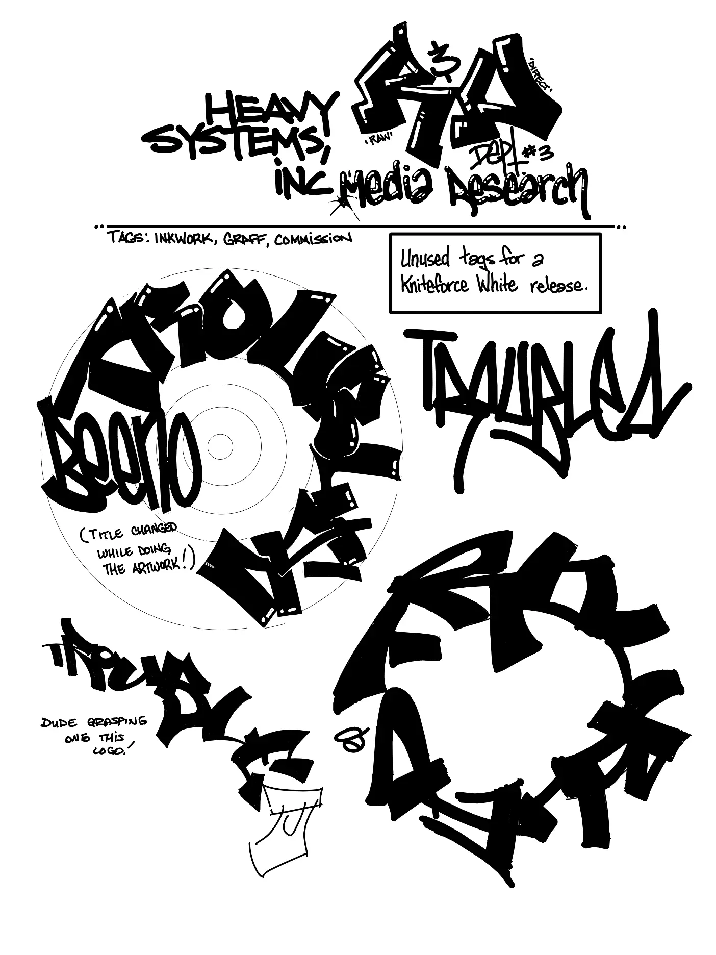 Troubled Label Process, first handwritten sheet