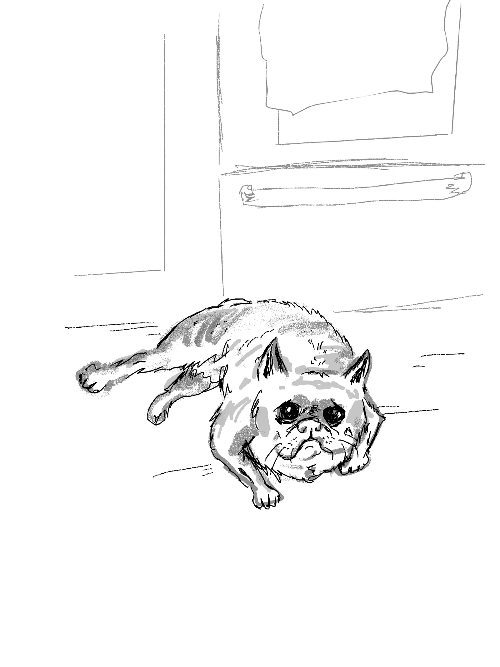 Bugsby in the kitchen, first handwritten sheet