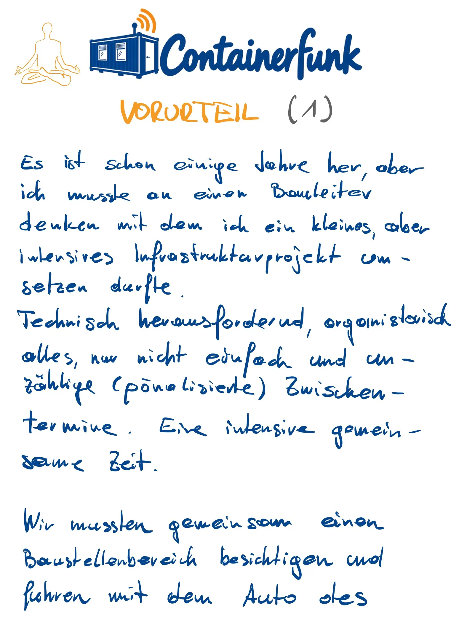 Vorurteil (1), first handwritten sheet