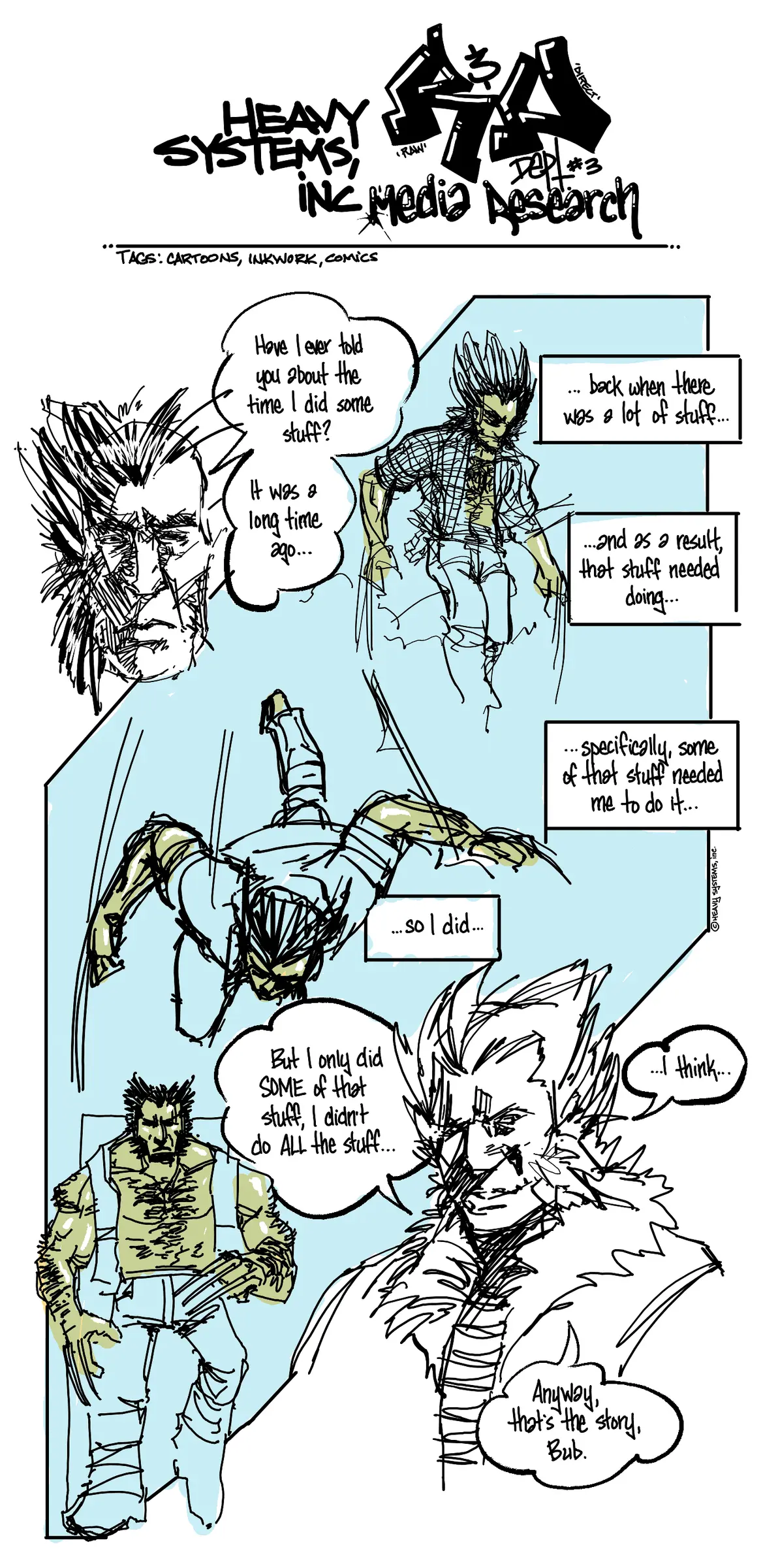 The Story of Wolverine, first handwritten sheet
