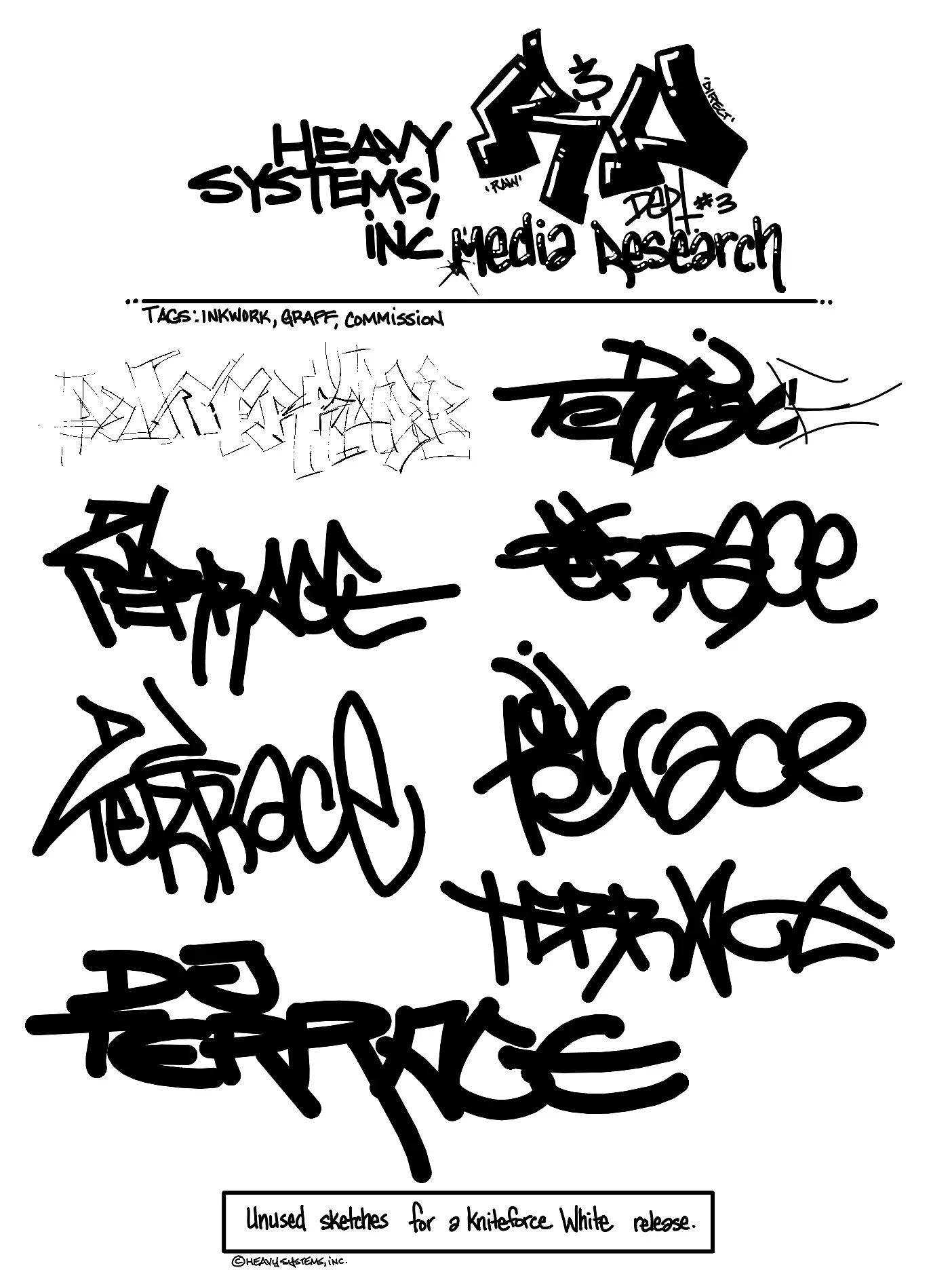 Tear Ace, first handwritten sheet