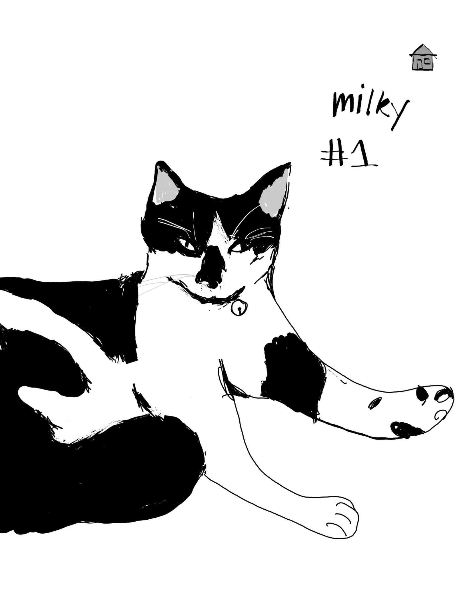 milky #1, first handwritten sheet