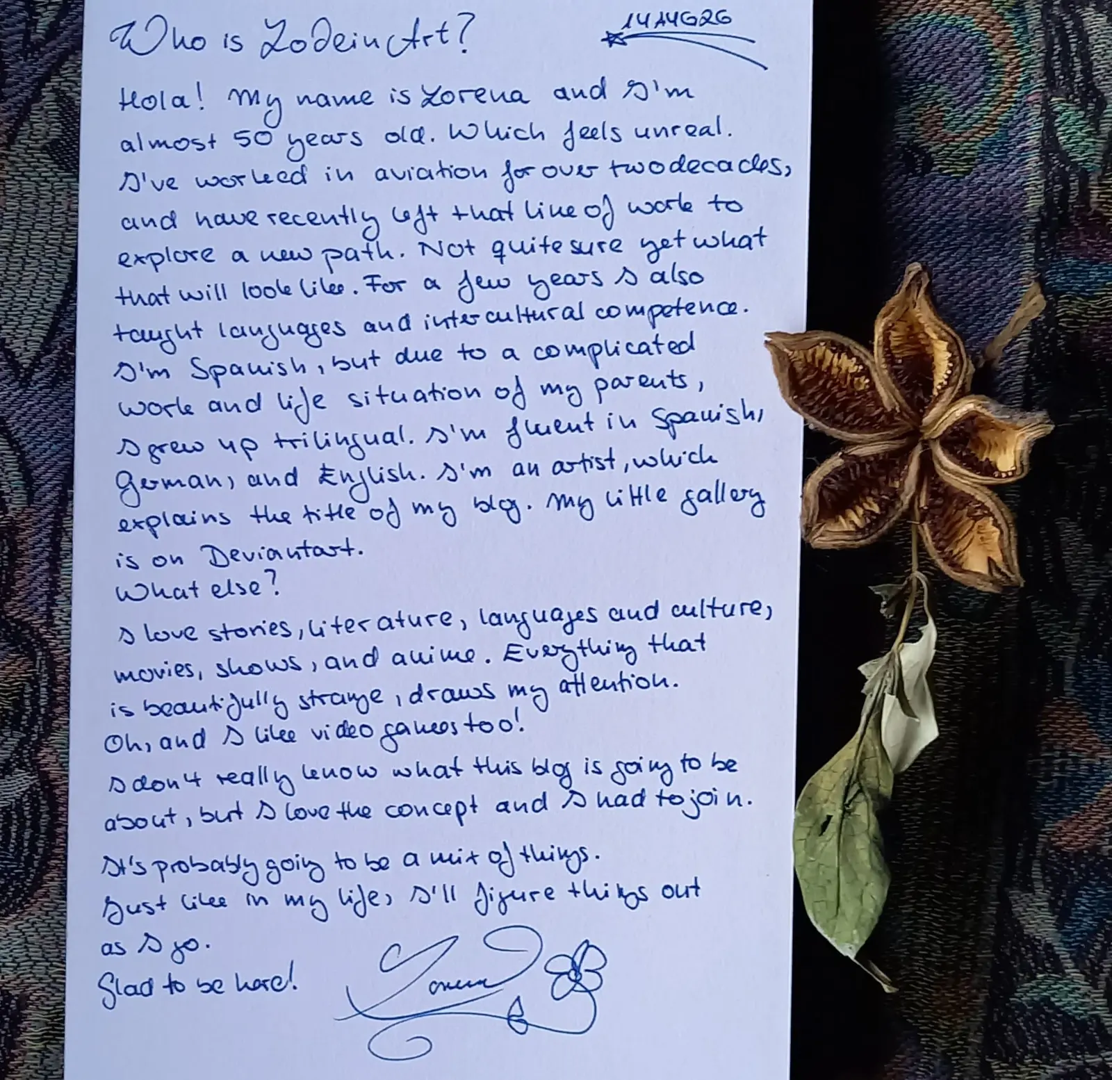 First One!, first handwritten sheet
