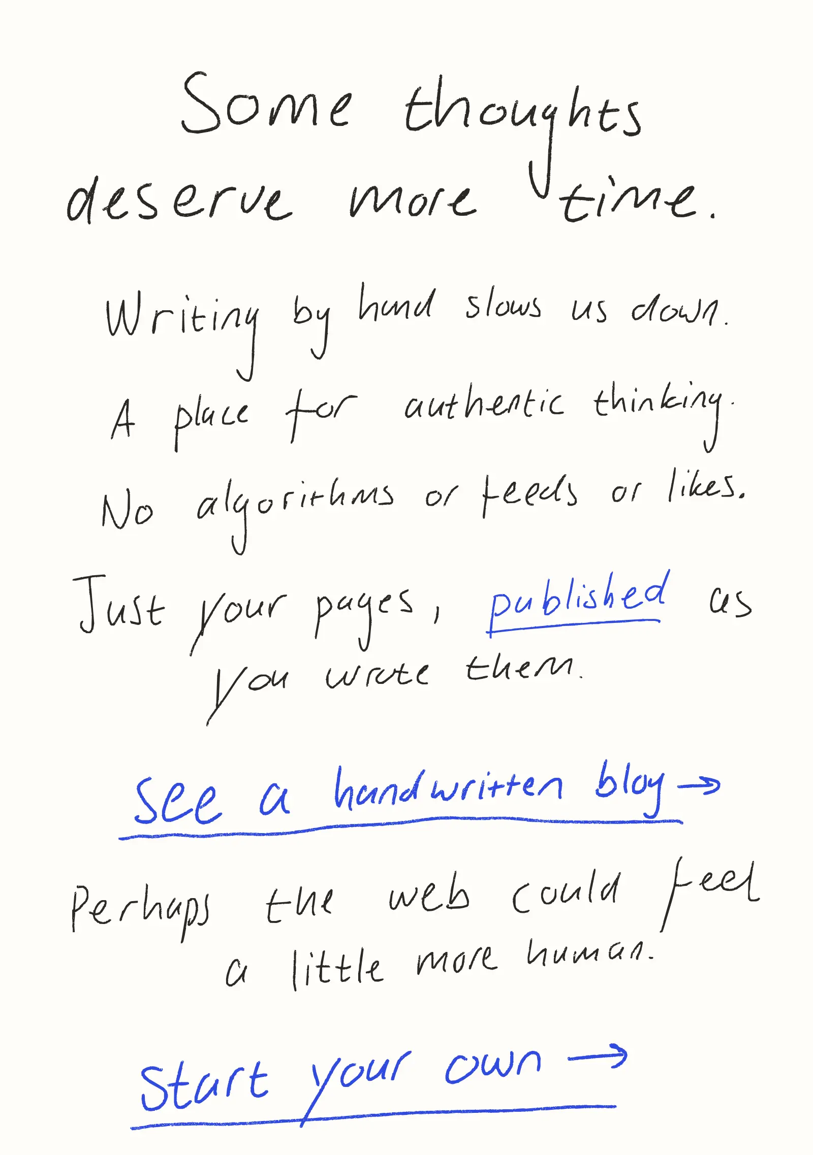 Home, handwritten page 1