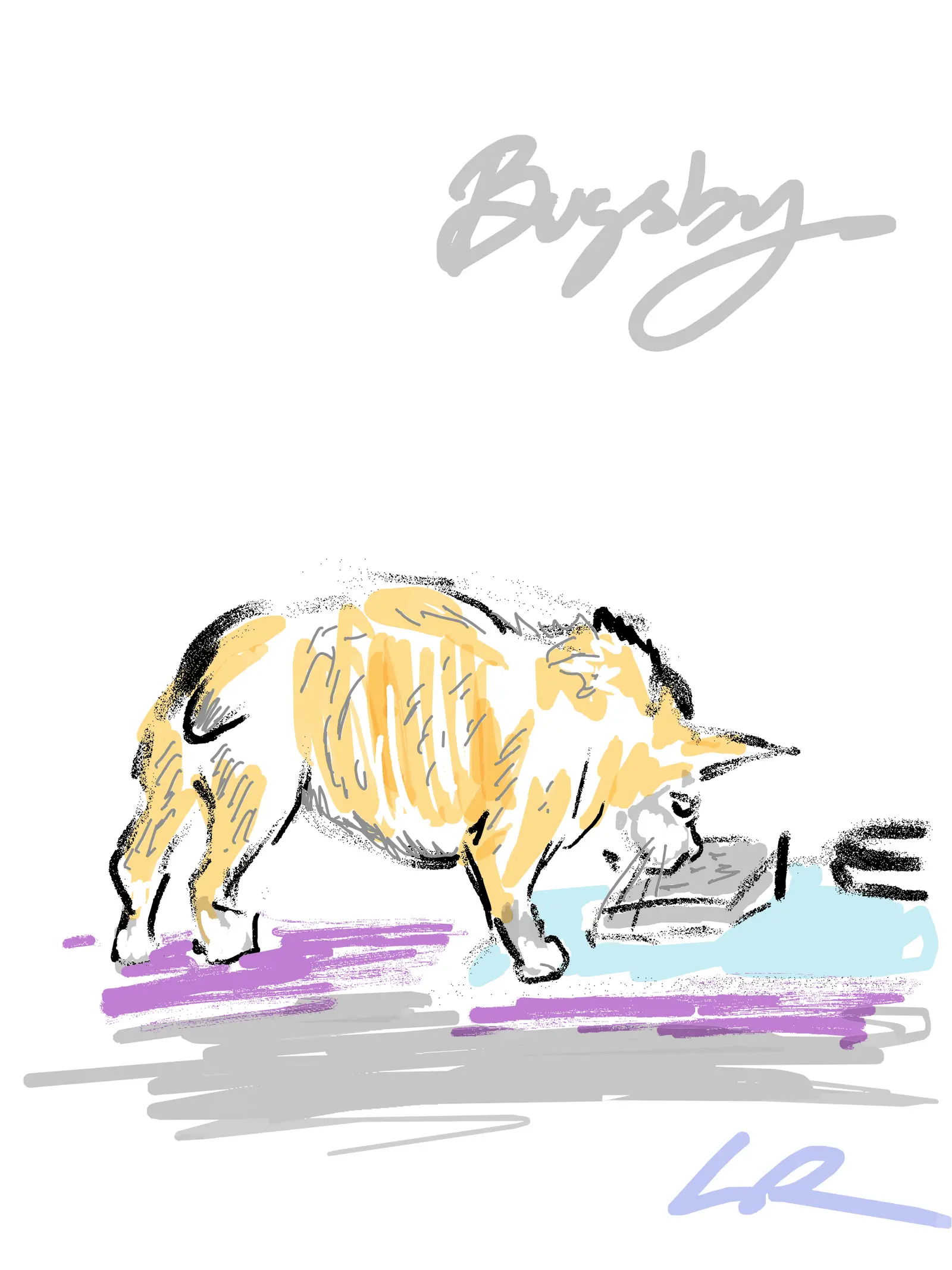 Mr Bugsby getting chubby , first handwritten sheet